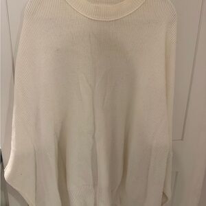 Free People Easy Street Cream/White Sweater Size Large